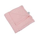 Różowy muślinowy koc dziecięcy 75x75 cm – Bébé Douceur