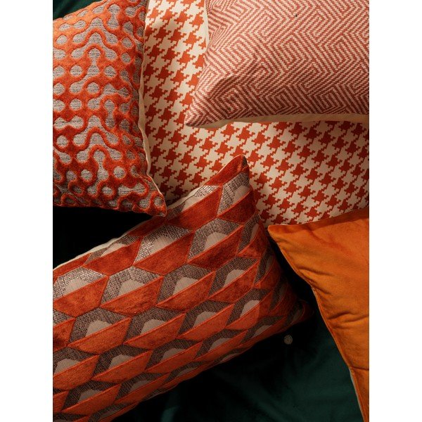 Pomarańczowo-biała poduszka ogrodowa Hartman Poule, 50x50 cm-image-1