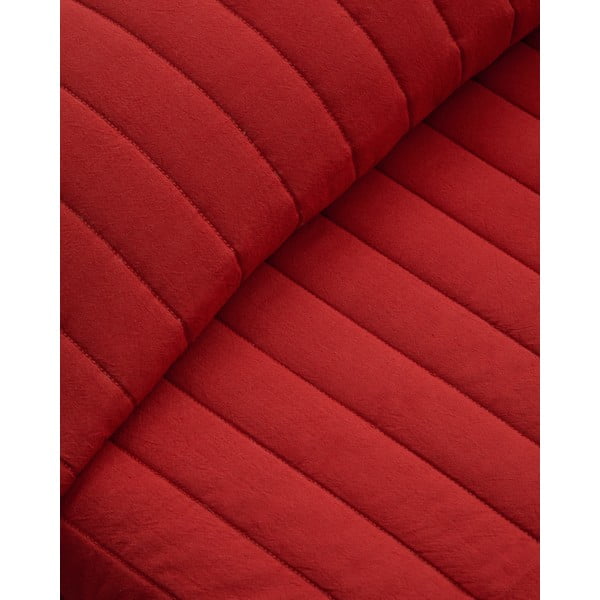 Czerwona narzuta pikowana z bawełny organicznej 180x240 cm Sini – Kave Home-image-3