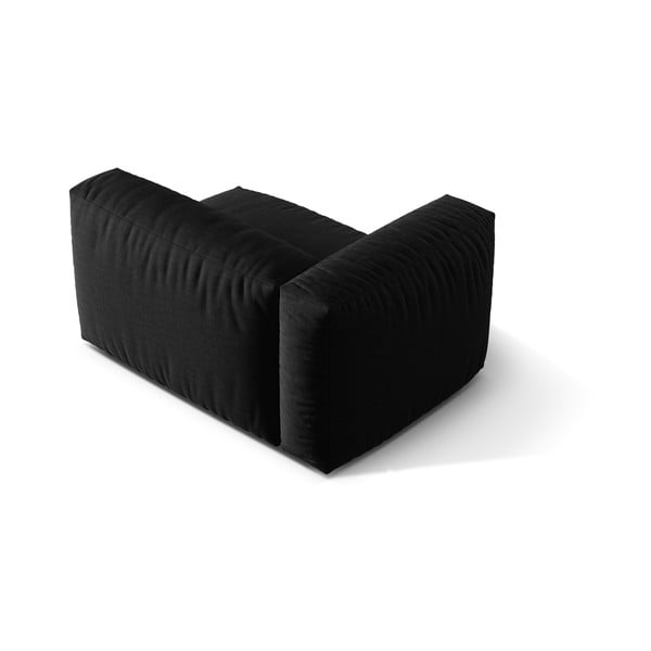 Czarny moduł sofy (lewostronny) Martina – Micadoni Home-image-3