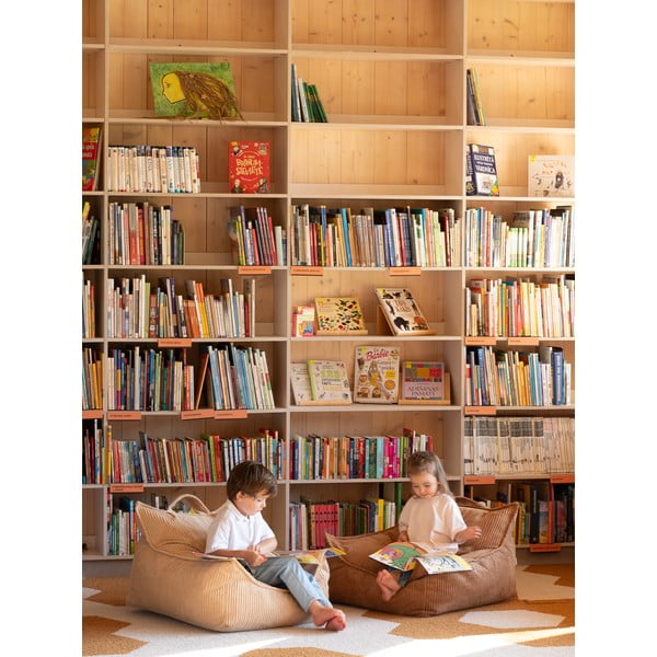 Brązowy sztruksowy dziecięcy worek do siedzenia Chair – Wigiwama-image-4