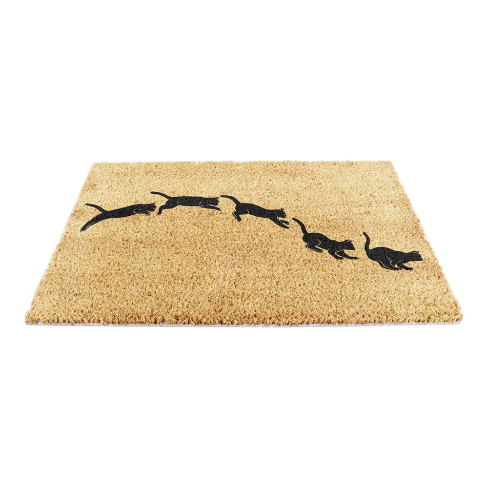 Wycieraczka z włókna kokosowego 40x60 cm Jumping Cats – Artsy Doormats (zdjęcie 4)