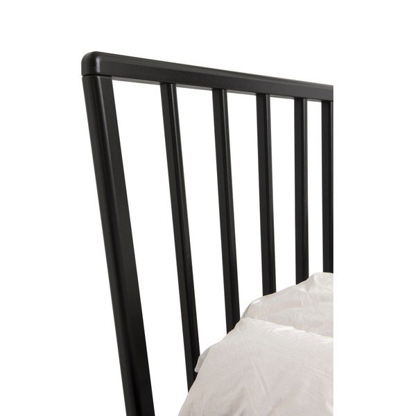 Czarne łóżko wykonane ręcznie z litego drewna brzozowego Kiteen Melodia, 160x200 cm-image-2