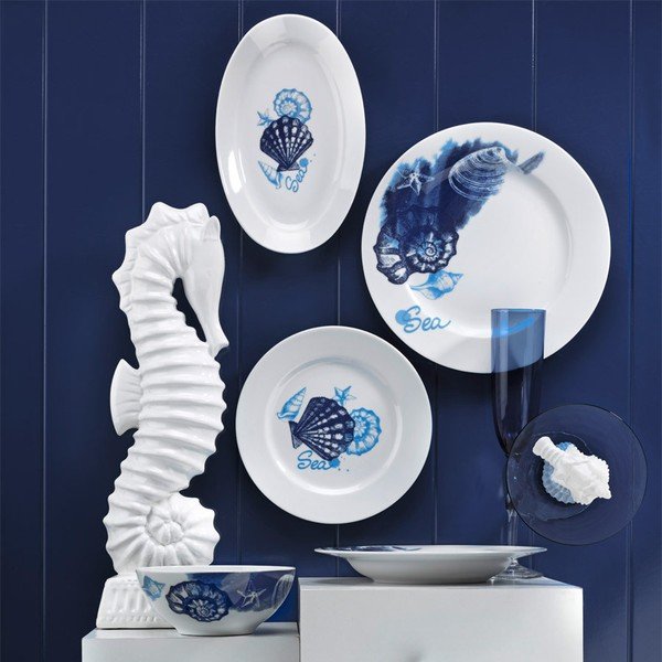 24-częściowy zestaw talerzy porcelanowych Kutahya Rusnora