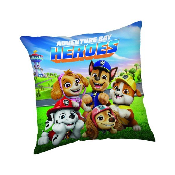 Poduszka dziecięca z mikropluszu 40x40 cm Tlapková patrola Heroes – Jerry Fabrics