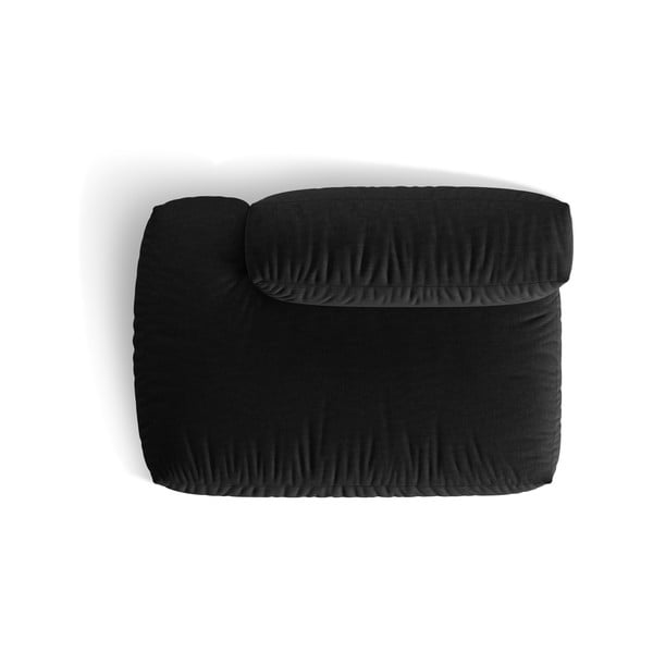 Czarny moduł sofy (lewostronny) Martina – Micadoni Home-image-4