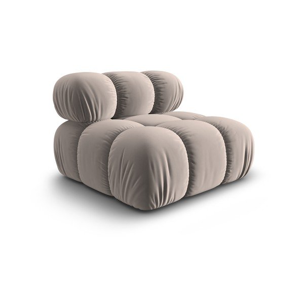 Jasnobrązowy aksamitny moduł sofy (moduł środkowy) Bellis – Micadoni -image-3