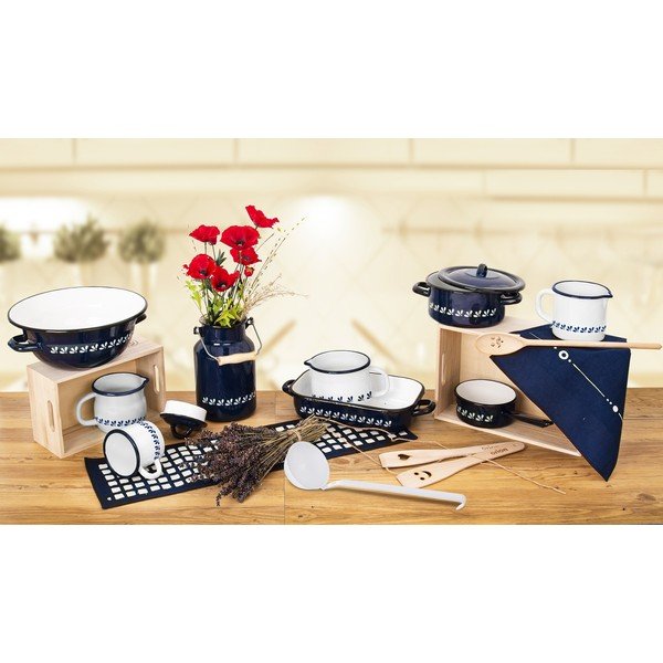 Niebieski emaliowany rondelek Orion, 0,6 l-image-1