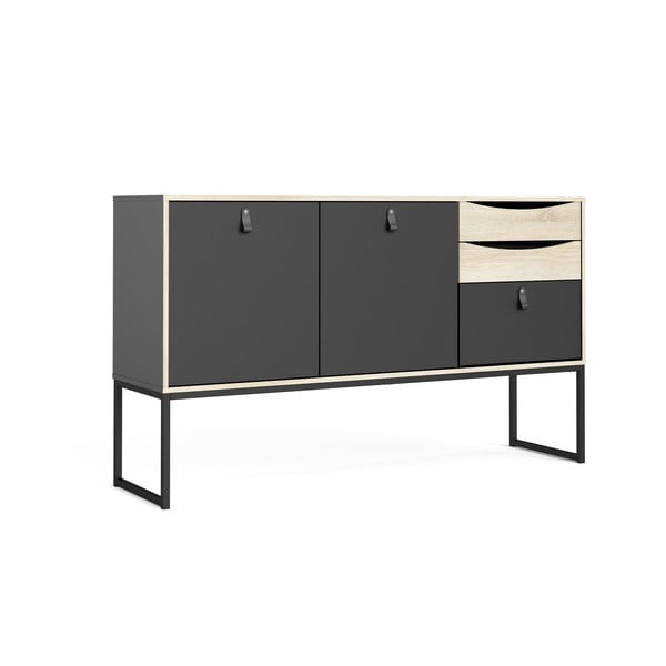 Czarna komoda Tvilum Stubbe, 147 x 87 cm-image-2