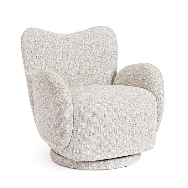 Jasnoszary obrotowy fotel Harper – Bizzotto