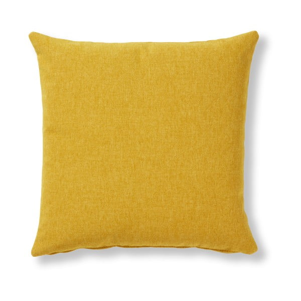 Żółta poduszka Kave Home Mak, 45 x 45 cm