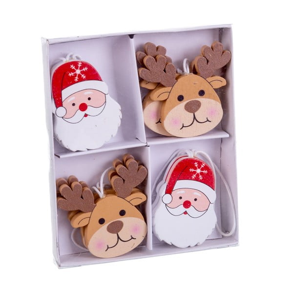 Drewniane ozdoby świąteczne zestaw 8 szt. 5 cm Figures – Casa Selección