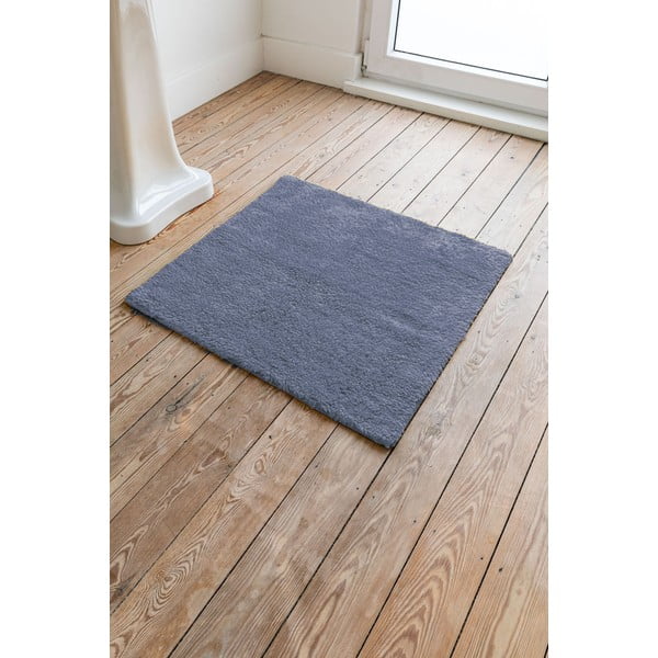 Niebieski bawełniany dywanik łazienkowy Tiseco Home Studio Luca, 60x60 cm-image-1