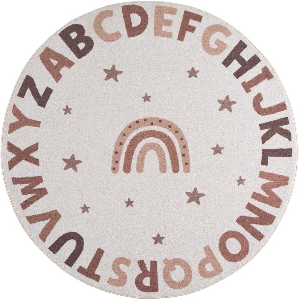 Kremowy dywan dziecięcy odpowiedni do prania ø120 cm Coco 1133 – Ayyildiz Carpets