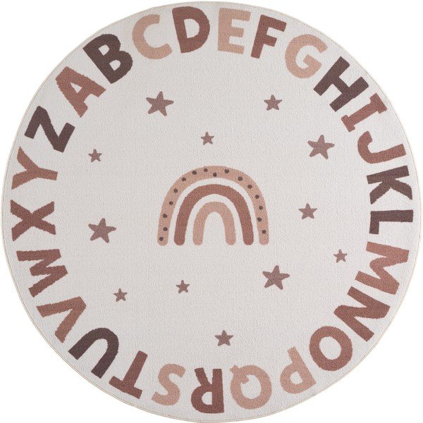 Kremowy dywan dziecięcy odpowiedni do prania ø120 cm Coco 1133 – Ayyildiz Carpets