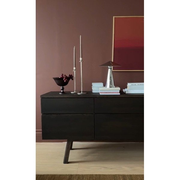 Komoda z litego drewna dębowego w ciemnym naturalnym kolorze 170x77x42 cm Cleardale – Rowico-image-1