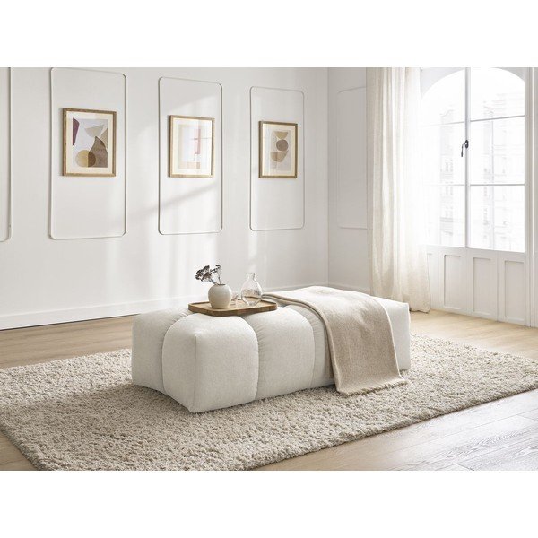 Biały podnóżek z tkaniny szenilowej Everest – Bobochic Paris-image-3