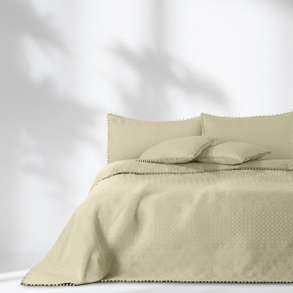 Beżowa narzuta na łóżko AmeliaHome Meadore, 200 x 220 cm