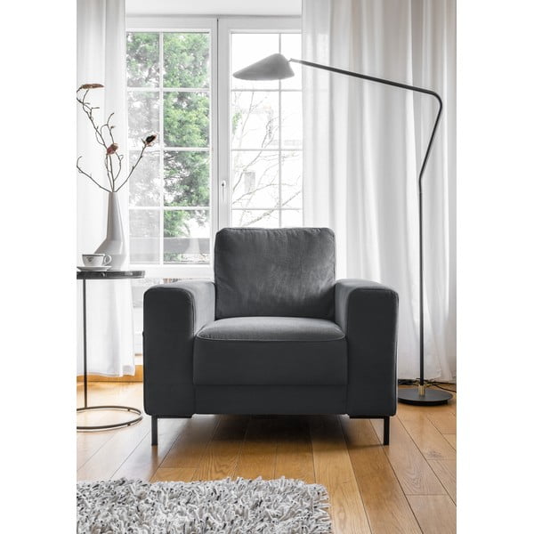 Ciemnoszary sztruksowy fotel Lofty Lilly – Miuform-image-1