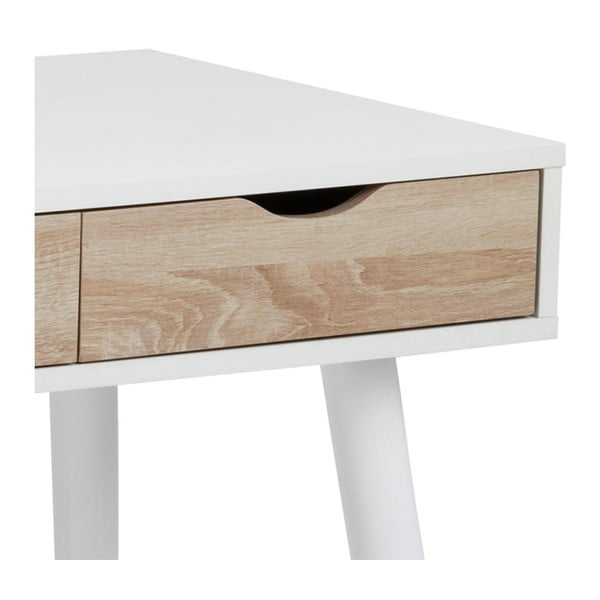 Białe biurko z 3 szufladami z dekorem Actona Neptun-image-4