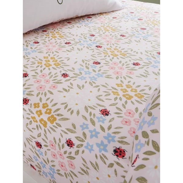 Prześcieradło dziecięce jednoosobowe z gumką 90x190 cm Garden Animals – RHS-image-1