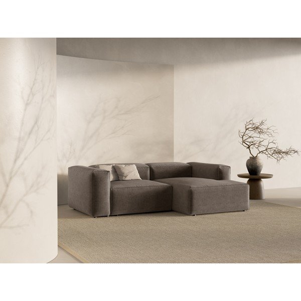 Brązowy narożnik (prawostronny/z szezlongiem) Bergamo – Cosmopolitan Design-image-1