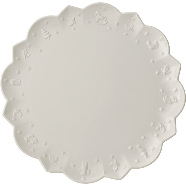 Biały porcelanowy talerz z motywem świątecznym Villeroy & Boch, ø 33,7 cm