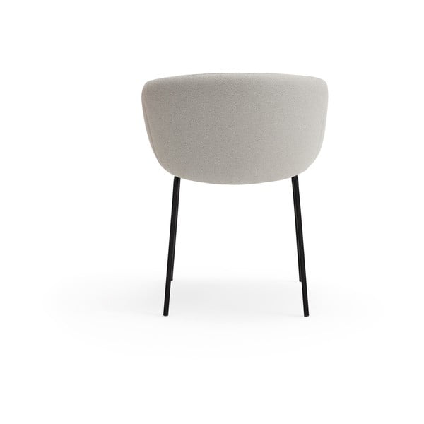 Jasnoszary tapicerowany fotel jadalniany Add – Teulat-image-4