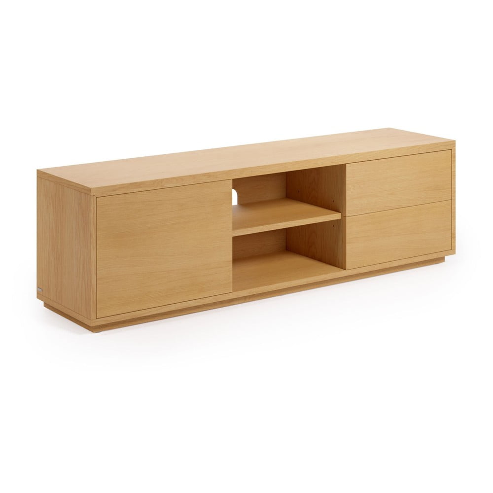 Szafka pod TV w dekorze dębu w naturalnym kolorze 150x44 cm Abilen − Kave Home