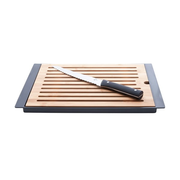 Bambusowa deska do krojenia z nożem Cosy & Trendy Nero, 38x27 cm