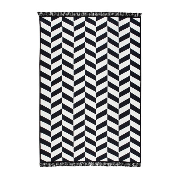 Czarny-biały dywan dwustronny Cihan Bilisim Tekstil Morpheus, 120x180 cm