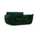 Ciemnozielony aksamitny fotel Vanda – Mazzini Sofas