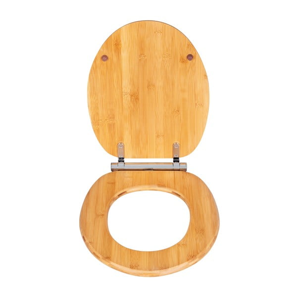 Drewniana wolnoopadająca deska sedesowa Wenko Bambusa, 35x41 cm-image-1