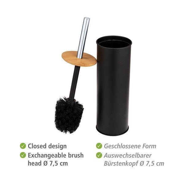 Czarna stalowa szczotka do WC Tortona – Wenko-image-4