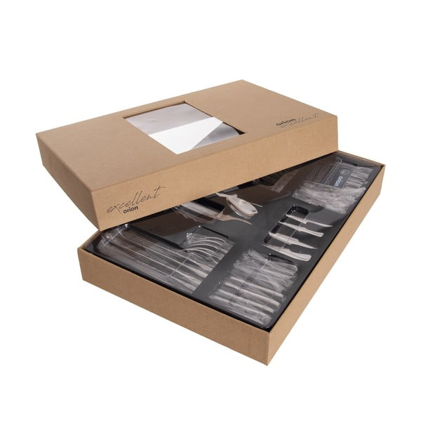 Sztućce 24 szt. ze stali nierdzewnej w kolorze srebra Mirror – Orion-image-4