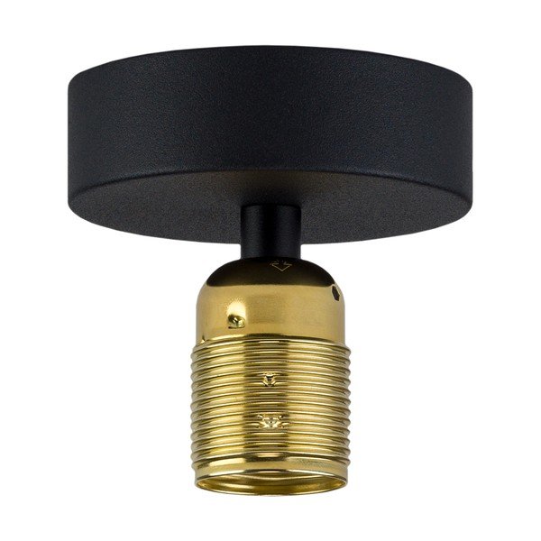 Czarna lampa sufitowa z oprawką żarówki w kolorze złota Sotto Luce Uno-image-2