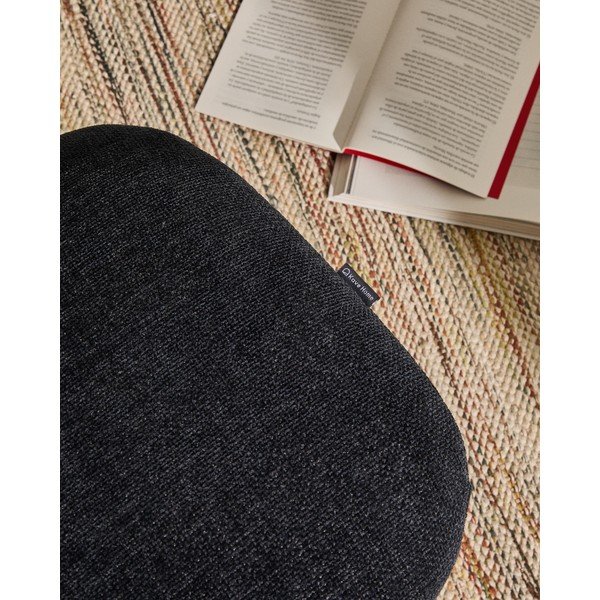 Ciemnoniebieski podnóżek z tkaniny szenilowej Teryl – Kave Home-image-3