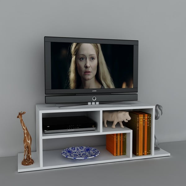Stolik telewizyjny Fagus White, 29,5x120x41,8 cm