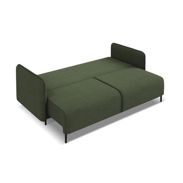 Zielona rozkładana/ze schowkiem sofa 226 cm Luana – Makamii-image-4