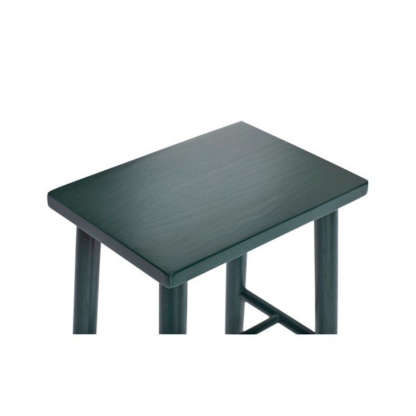 Ciemnozielony hoker z drewna z drewna dębowego Hübsch Oak Bar stool, wys. 52 cm-image-1