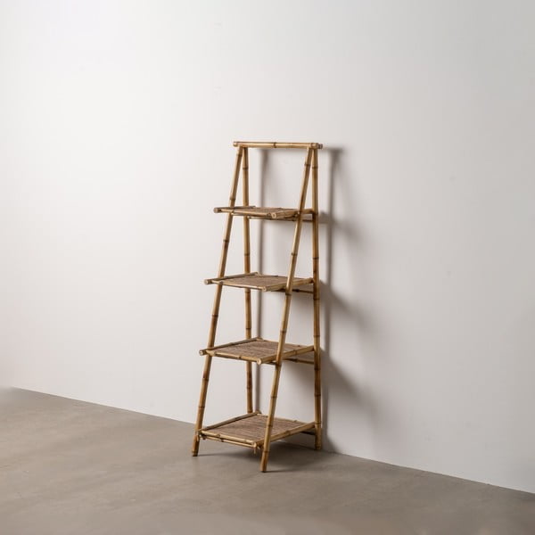 Bambusowy regał w naturalnym kolorze 48x152x50 cm Manali – Ixia-image-1