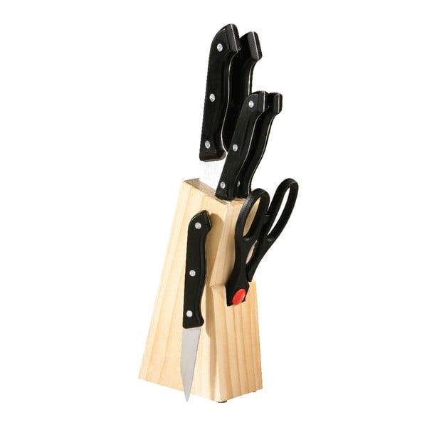 Zestaw noży z drewnianym stojakiem Premier Housewares Wooden