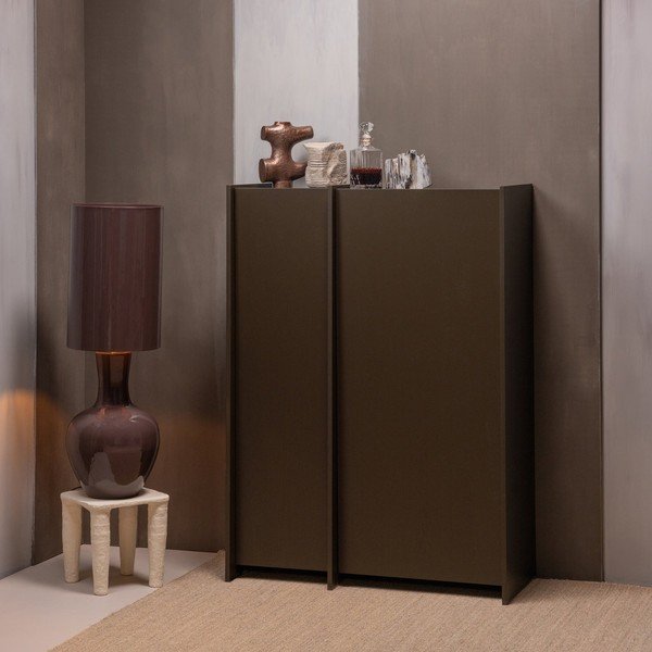 Ciemnobrązowa szafka w dekorze jesionu 102x140x44 cm Brock – WOOOD-image-1