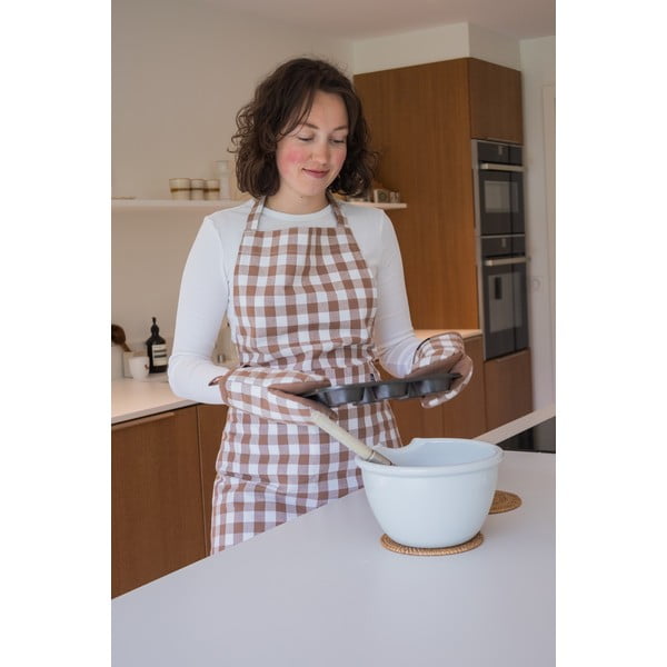 Bawełniana rękawice kuchenne zestaw 2 szt. Gingham – Tiseco Home Studio-image-1