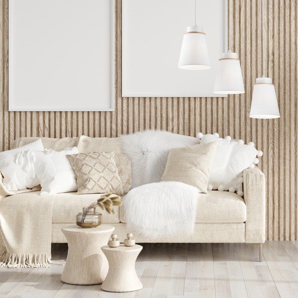 Biała lampa wisząca − LAMKUR-image-1