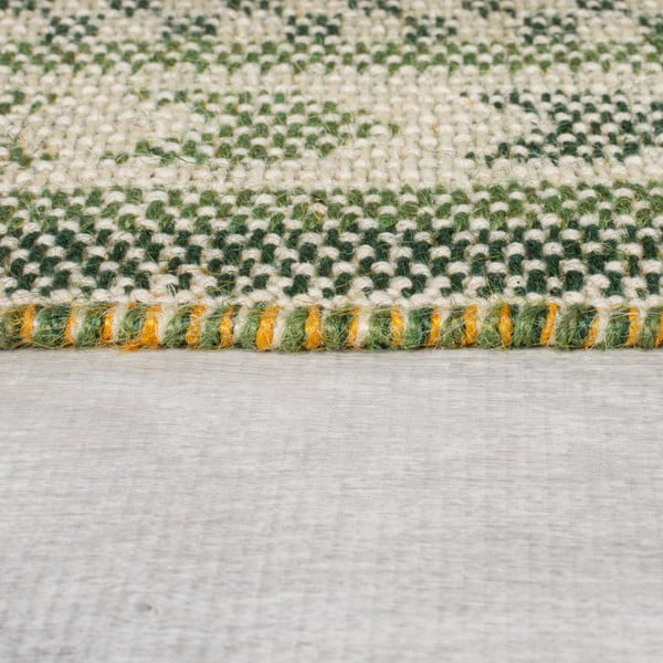 Zielony dywan z mieszanki juty 200x290 cm Mara Jute Border – Flair Rugs-image-4