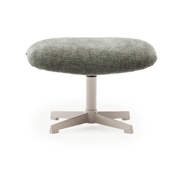 Zielony podnóżek z tkaniny szenilowej Teryl – Kave Home-image-2