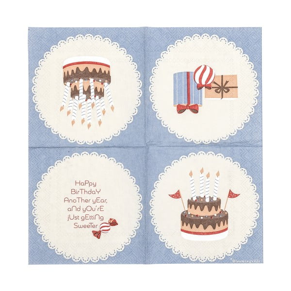 Papierowe serwetki zestaw 20 szt. Oscar – Bloomingville Mini-image-4