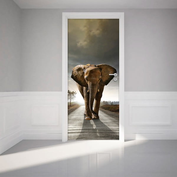 Naklejka elektrostyczna na drzwi Fanastick Elephant