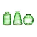 Zestaw 3 zielonych szklanych wazonów Sass & Belle Bud